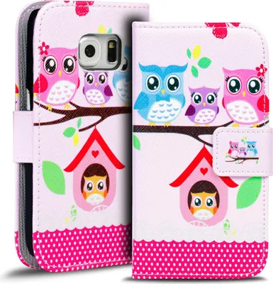 Produktbild von Handy Tasche für Samsung Galaxy S6 Hülle Kunstleder Motiv Schutzhülle Case
