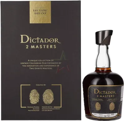 Produktbild von Dictador 2 MASTERS 1978 39 Years Old Colombian Rum Leclerc Briant Finish 2nd Release 41.2 % 0,70 lt.