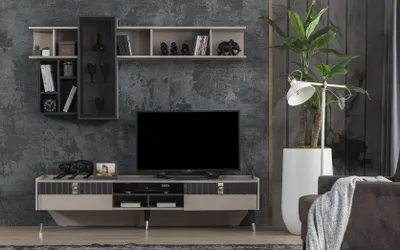 Immagine prodotto di Mobile TV a giorno, scaffali moderni, credenza esclusiva, mobile basso in legno