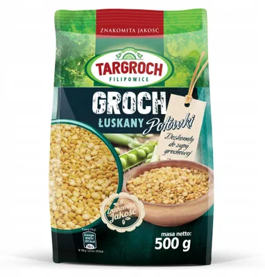 Produktbild von Geschälte Erbsen (halbiert), 500 g, Targroch