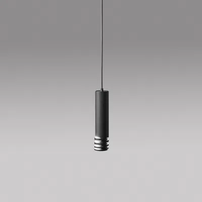Productafbeelding van Emily, zwarte hanglamp – Moderne kroonluchter met een satijnmetaalframe en een acryldiffusor – GU10-fitting, max. 35W – Gealuce