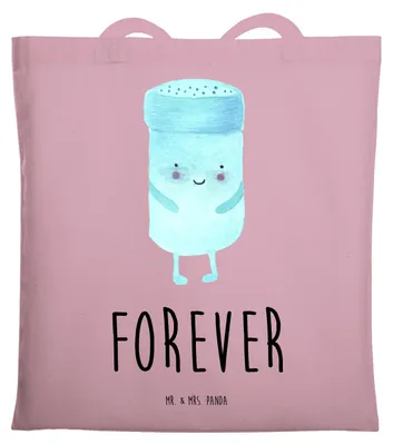 Produktbild von Mr. & Mrs. Panda Tote Bag Beste Freunde Salz - Rosa Pastell - Geschenk, Jutebeutel, Büchertasche, Tragetasche, Beutel, Lustige Sprüche, Uni Tasche, Fehlende Keywords