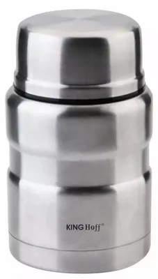 Obrázek produktu pro Termoska na jídlo Kinghoff KH 1457, 0,5 litru, dvojitá stěna, lžička, nerezová ocel