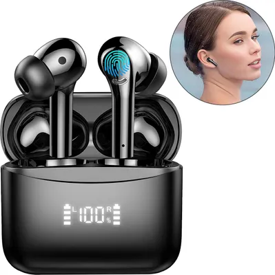 Übersetzungs-Headset Bluetooth 5.3, AI Übersetzer 156 Sprachen,sofortige Übersetzung, Sport Ohrhörer, Schnellladung, Ein-Knopf-Pairing