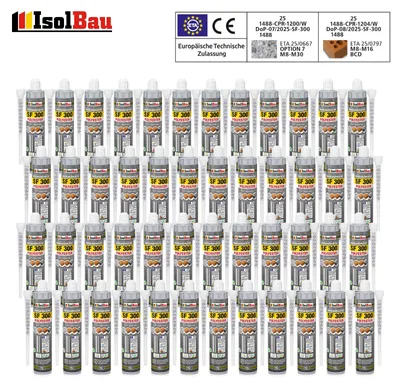 Isolbau SF 300 Verbundmörtel 48 x 300 ml + 96 x Statikmischer Injektionsmörtel Klebemörtel