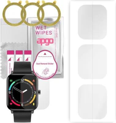 Produktbild von apgo 3 Stück Schutzfolie, klar, kompatibel mit ZTE Watch Live Smartwatch, Hydrogel Displayschutzfolie mit Positionierhilfe, Displayfolie, robust und kratzfest