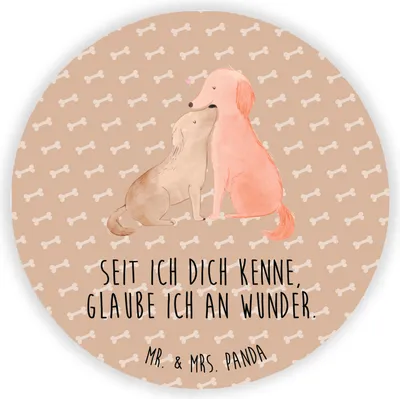 Produktbild von Mr. & Mrs. Panda magnet Hunde Liebe - Hundeglück - Geschenk, für kühlschrank, Wunder, Sprüche, Kühlschrankmagnet, Optimitisch, Kuscheln, whiteboardmagnet, fotos, Hund