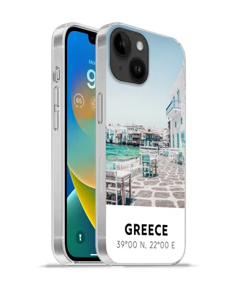 Produktbild von MuchoWow® Handyhülle Schutzhülle Hülle für Apple iPhone 14 - Softcase Griechenland - Meer - Blau Silikon Softcase Handy Hülle - Mobiltelefonhülle