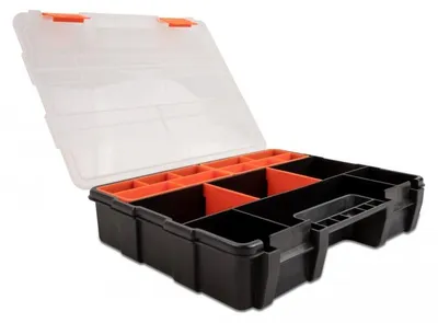 Immagine prodotto di DELOCK Sortimentsbox mit 21 Fächern  orange / schwarz