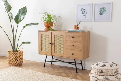 Zdjęcie produktu dla Skye Decor, Nala 120 - Natural, szafka do salonu, Natural, 120 x 90 x 40 cm