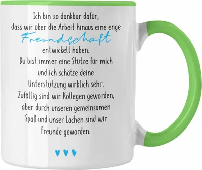 Produktbild von Trendation - Kollegin Tasse Geschenk Arbeitskollegin Freundschaft (Grün)
