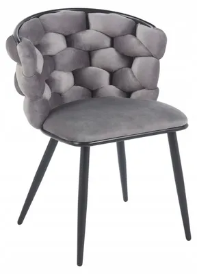 Obrázek produktu pro Designová jídelní židle EVANDOR - šedá / černá