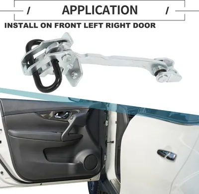 Image de Arrêt De Sangle De Vérification De Porte, Support De Vérification De Porte Avant Gauche Droite, Pour Vauxhall Combo C 2001-2011, En Métal, N°24413389, Ton Argent