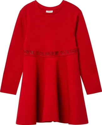 Produktbild von s.Oliver Junior Mädchen Kleid – Langarm, Glitzergarn, ausgestellt