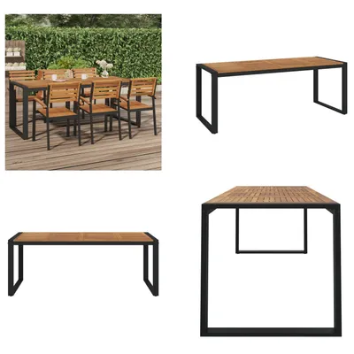 Produktbild von vidaXL Gartentisch mit Gestell U Form 200x90x75 cm Akazie Massivholz - Gartentisch - Gartentische - Außentisch - Terrassentisch