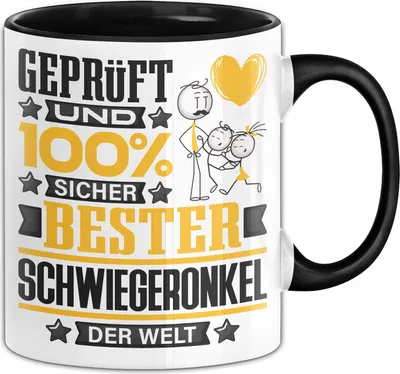 Produktbild von Schwiegeronkel Geschenk Lustiger Spruch für Schwiegeronkel Geschenkidee Bester Schwiegeronkel Der Welt (Schwarz)