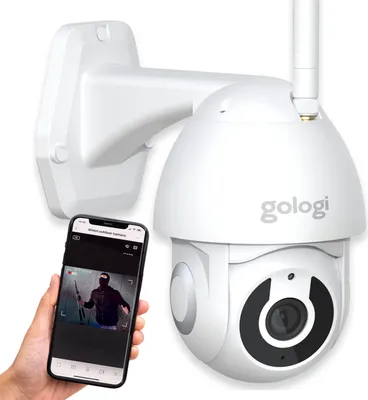 Produktbild von Gologi Superior Außenkamera - Kabelgebundene Sicherheits- und Überwachungskamera - 3MP - Mit Nachtsicht - Mit WiFi und App - Weiß