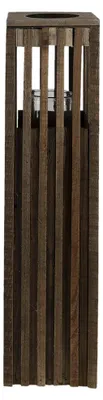 Image de Clayre & Eef Photophore 14x14x54 cm Bois brun
