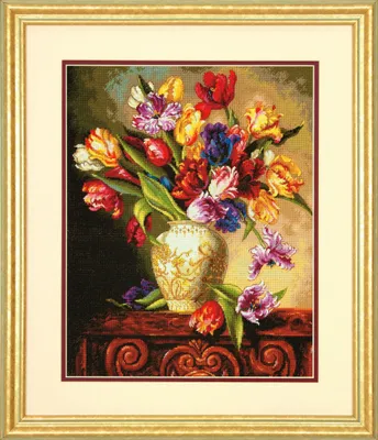 Produktbild von Parrot Tulips Kreuzstich Komplettpackung ohne Rahmen