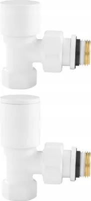 Immagine prodotto di Set Di Valvole Per Radiatori Premium, Bianco, Angolato