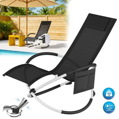 Obrázek produktu pro Relaxační židle ACXIN Premium Planet Chair, skládací zahradní židle s polštářkem na krk a boční kapsou, vhodná na terasu i na kempování