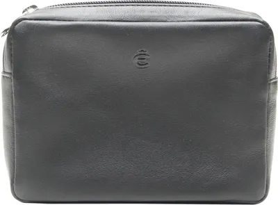 Produktbild von Esquire Leder Utensilientasche Kameratasche Logo Camera Belt Bag Black schwarz