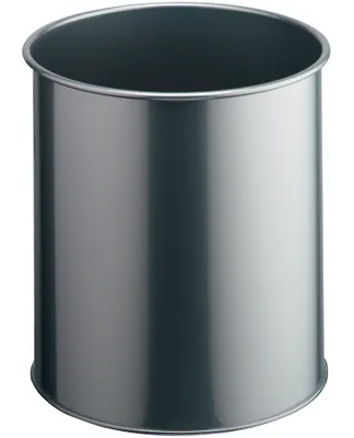 Produktbild von DURABLE Papierkorb METALL rund 15 Liter metallic silber