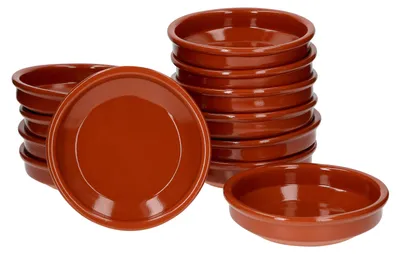 Produktbild von 12er Set Tonschale Bruno Cazuela M Ø 16 cm glasierte Schalen Mediterran Tonware Antik