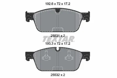 Produktbild von TEXTAR Bremsbeläge Satz Vorne passend für MERCEDES-BENZ GL (X166) 2553103