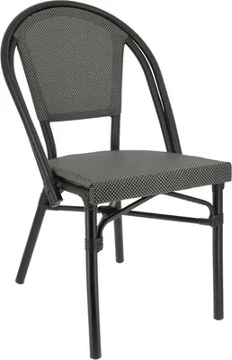 Image de Chaise de restaurant en TEXTYLENE Noir pour Exterieur
