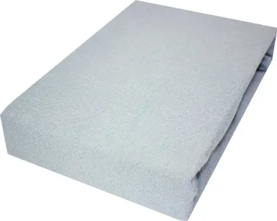 Produktbild von Spannbettlaken Frottee Spannbetttuch mit Gummizug Bettlaken Laken 70x160 cm Aschgrau PREMIUM