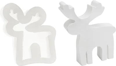Produktbild von VBS Silikon-Gießform Elch 2cm Gießharz Kerzenwachs Seife Gießmasse Weihnachten