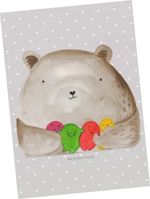 Produktbild von Mr. & Mrs. Panda Postkarte Bär Gefühl - Grau Pastell - Geschenk, Ansichtskarte, Wahnsinn, Durchgedreht, Teddy, Verrückt, Postkarten, Fotokarte, Grußkarte, Ansichtskarten