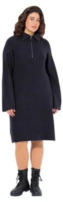 Produktbild von Ulla Popken Strickkleid mit Troyerkragen