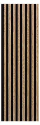 Zdjęcie produktu dla Lamele ścienne 8L Marbet Design WOODLINE 270x40 cm Dąb jasny na czarnym filcu 1 szt.