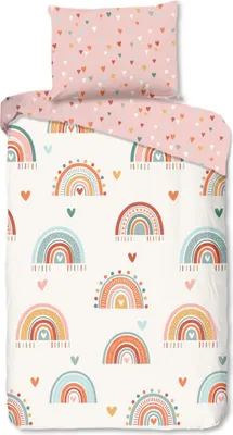 Productafbeelding van Good Morning Kinderdekbedovertrek "regenbogen" - Multi - (140x200 cm) - Katoen