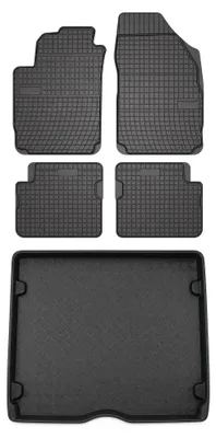 Produktbild von Gummimatten + Kofferraumwanne für Fiat Stilo 2003-2008 (Kombi) – Schwarz, passgenau – Wielganizator SolidPRO