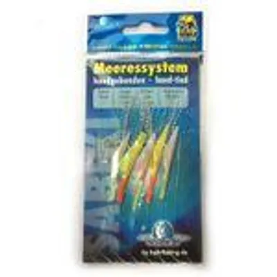 Produktbild von Behr Heringssystem Heringsvorfach mit Glitterfliegen 5 Haken Gr. 1
