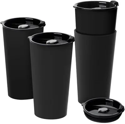 Obrázok produktu pre Pohár na cestovanie 600 ml, odolný plastový termohrnček, nepretekajúci hrnček na kávu na cesty