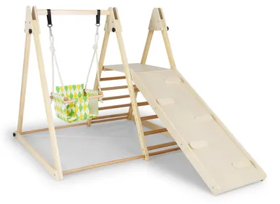 Obrázek produktu pro Montessori sada pro vnitřní lezení 4 v 1 s dětskou houpačkou