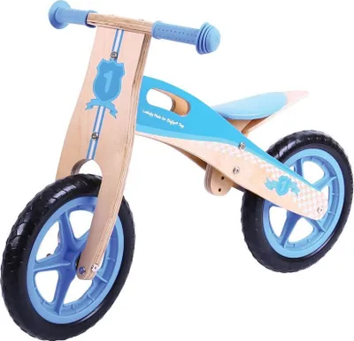 Produktbild von Bigjigs Toys BJ774, Balance-Bike, Kinder, Unisex, Senkrecht, Holz, Blau, Holz