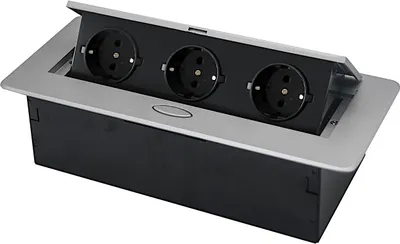 Produktbild von THEBO Einbausteckdose APS 11 mit 3 Steckdosen Schuko