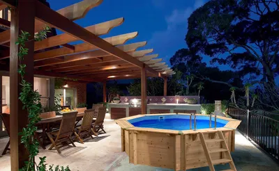 Produktbild von Interline Java Holzpool 3,55 m x 1,16 m – Super Set
