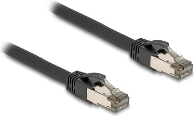 Produktbild von Delock - Netzwerkkabel - RJ-45 (M) zu RJ-45 (M) - 10 m - 7.3 mm - U/FTP - CAT 6a - ohne Haken - Schwarz