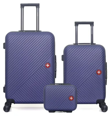 Produktbild von SWISS KOPPER – 3ER-SET – Wochenendkoffer, Handgepäckkoffer und Kosmetikkoffer SPIEZ