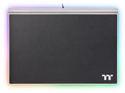 Produktbild von Thermaltake Argent MP1 RGB, Schwarz, Titan, Einfarbig, Aluminium, Gummi, USB, Anti-Rutsch-Basis, Gaming-Mauspad