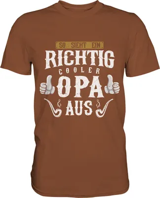 Produktbild von Richtig cooler Opa Herren Premium T-Shirt – Chocolate / S
