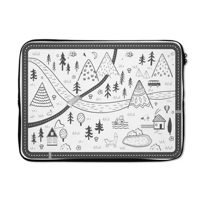 Obrázek produktu pro Pouzdro na notebook 14 palců Kresba - Hory - Děti - Ilustrace Brašna na notebook