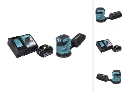 Produktbild von Makita DBO 180 RG1 Akku Exzenterschleifer 18 V 125 mm + 1x Akku 6,0 Ah + Ladegerät