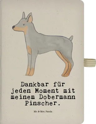Produktbild von Mr. & Mrs. Panda Kladde Dobermann Pinscher Moment - Transparent - Geschenk, Journal, Adressbuch, notizbuch, A5 Kariert, Tagebuch